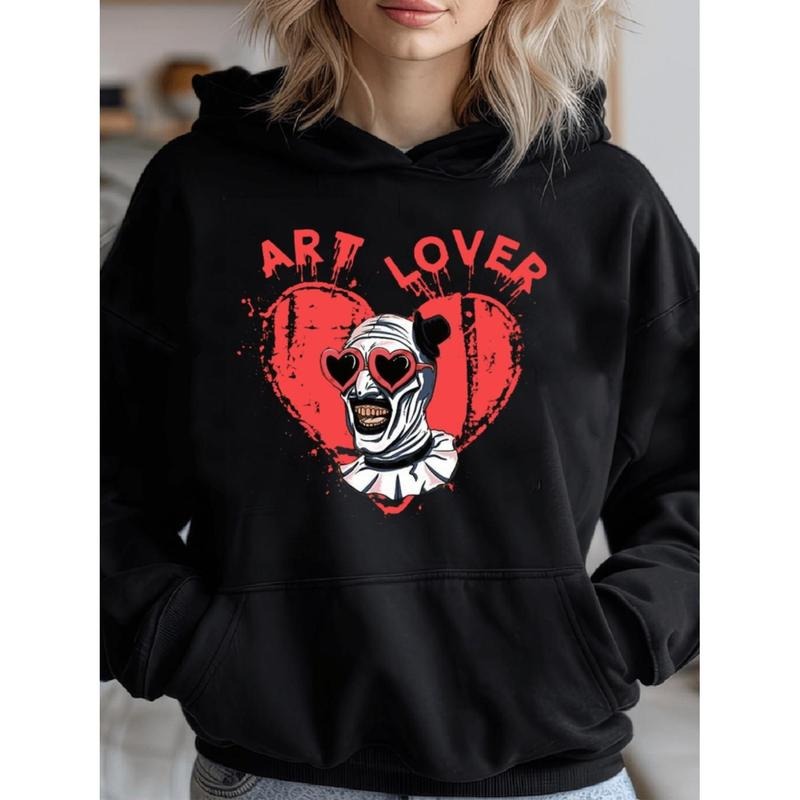 Horror Movie Art The Clown Terrifier Hoodie Cozy Pullover For Horror Lovers Casual Long Sleeve Sportswear T-Shirts,...