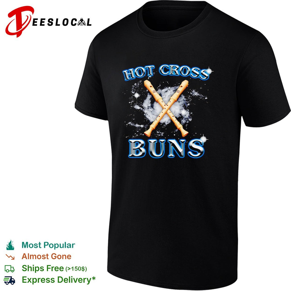 cross buns space recorders shirt