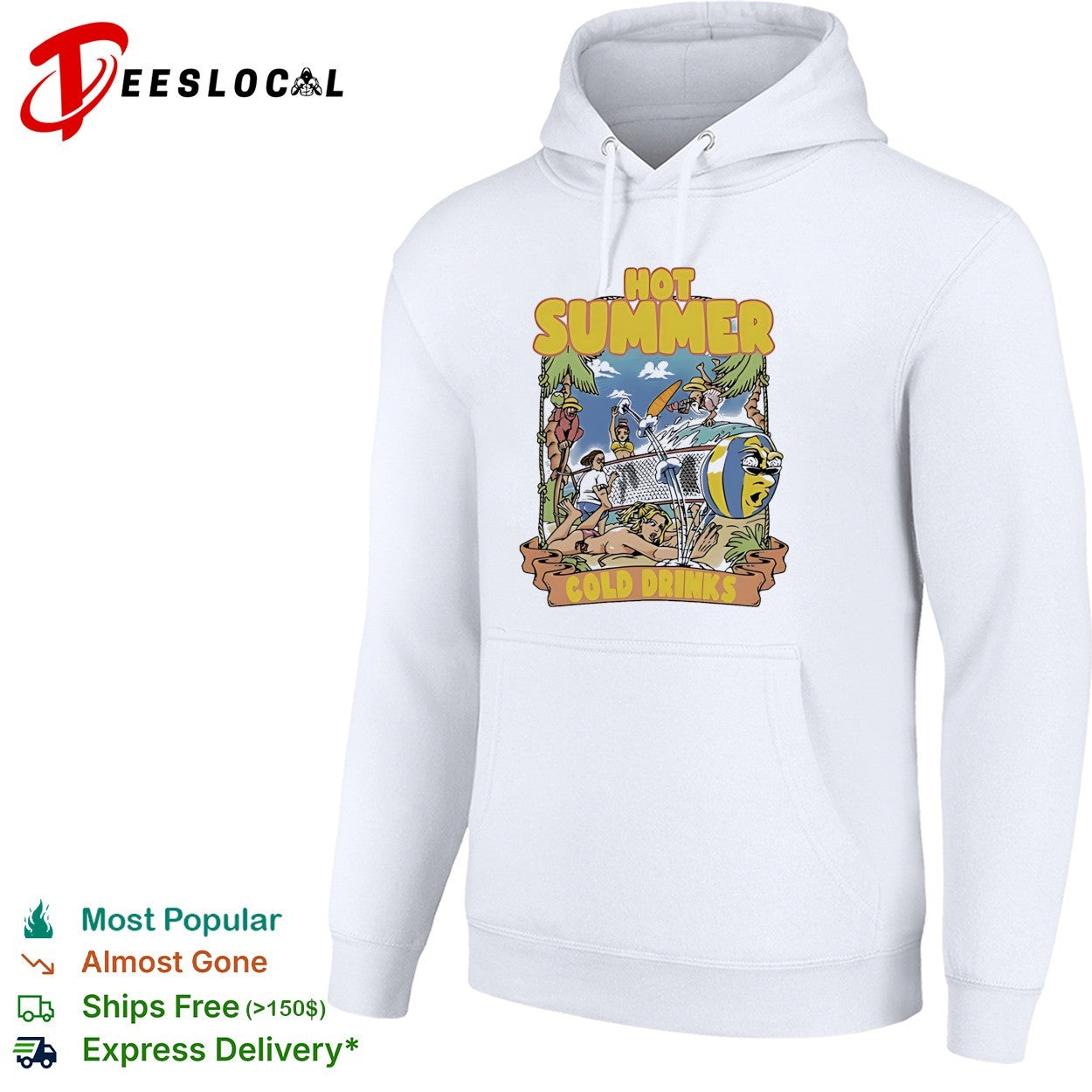 summer cold drinks beach volleyball vintage shirt