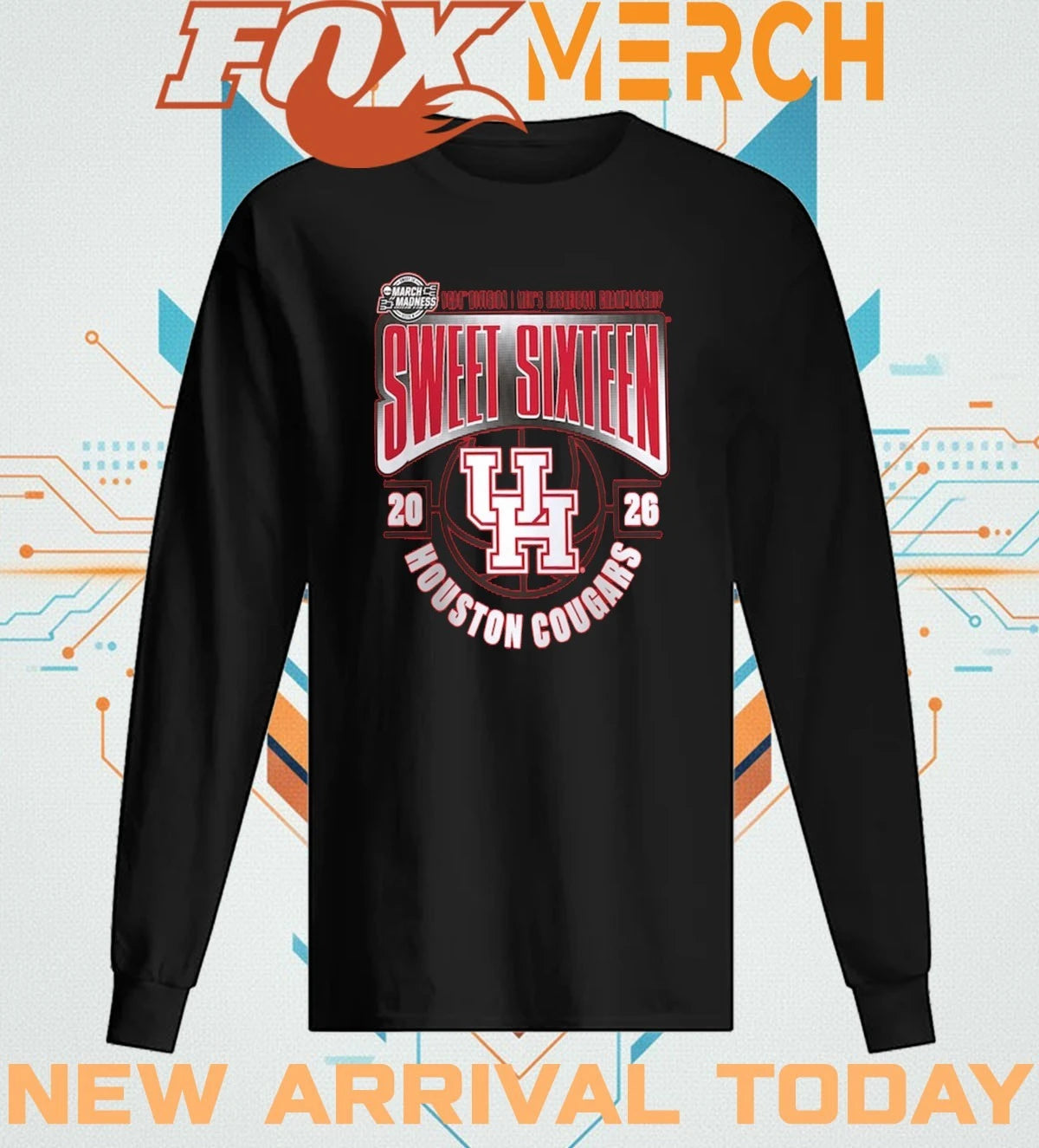 Houston Cougars 2026 NCAA Men’s Basketball Tournament March Madness Sweet 16 shirt