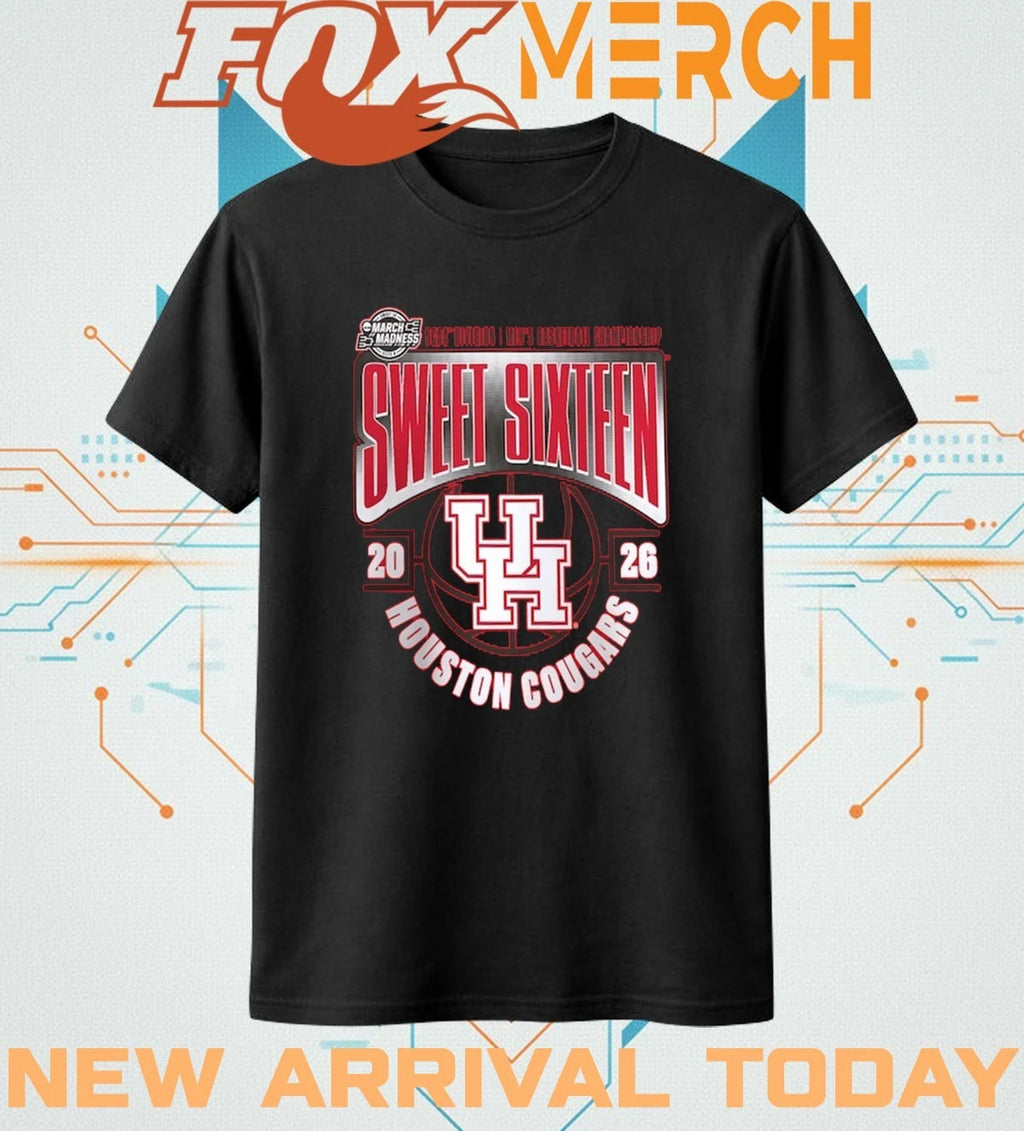 Houston Cougars 2026 NCAA Men’s Basketball Tournament March Madness Sweet 16 shirt