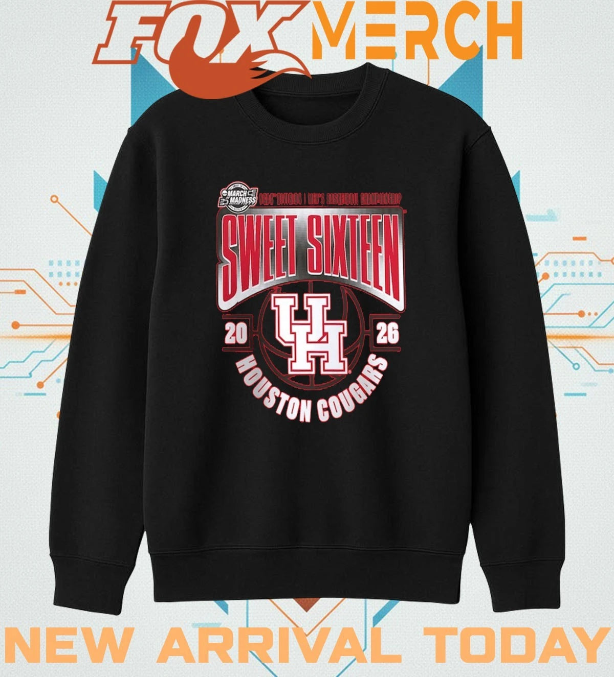 Houston Cougars 2026 NCAA Men’s Basketball Tournament March Madness Sweet 16 shirt