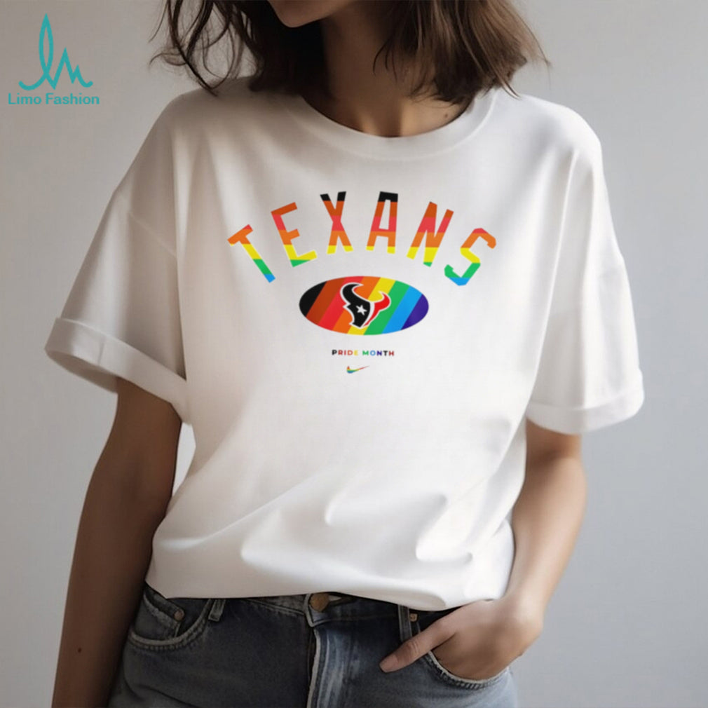 Houston Texans Pride Month Rainbow logo shirt