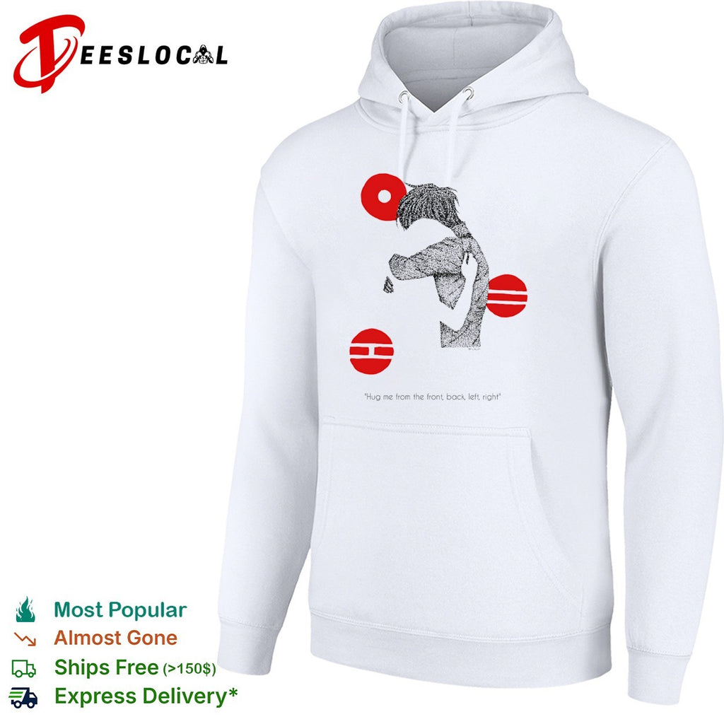 Hug me from the front back left right Minimalist Stippling shirt