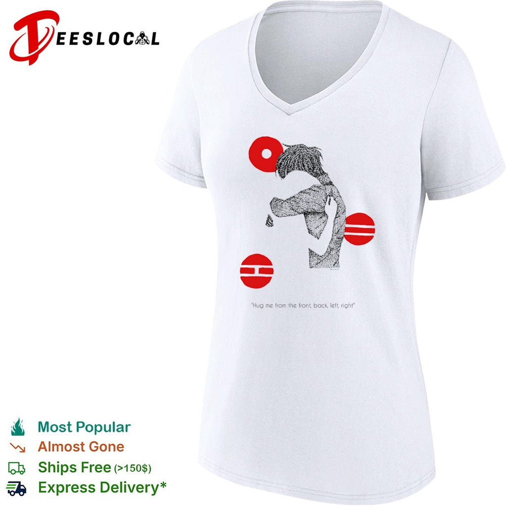 Hug me from the front back left right Minimalist Stippling shirt