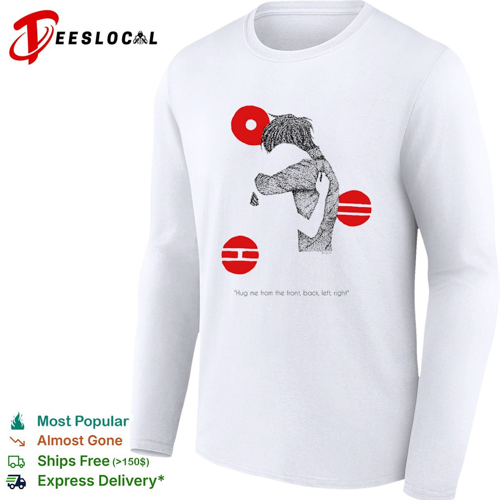Hug me from the front back left right Minimalist Stippling shirt
