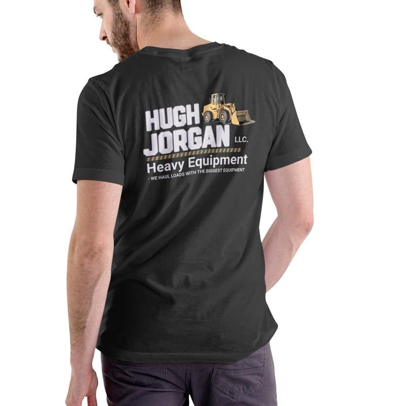 Hugh Jorgan LLC Heavy Equipment T-Shirt Short Sleeve Fitted Casual Style Ideal for Summer Wear Unisex Cotton with Back...