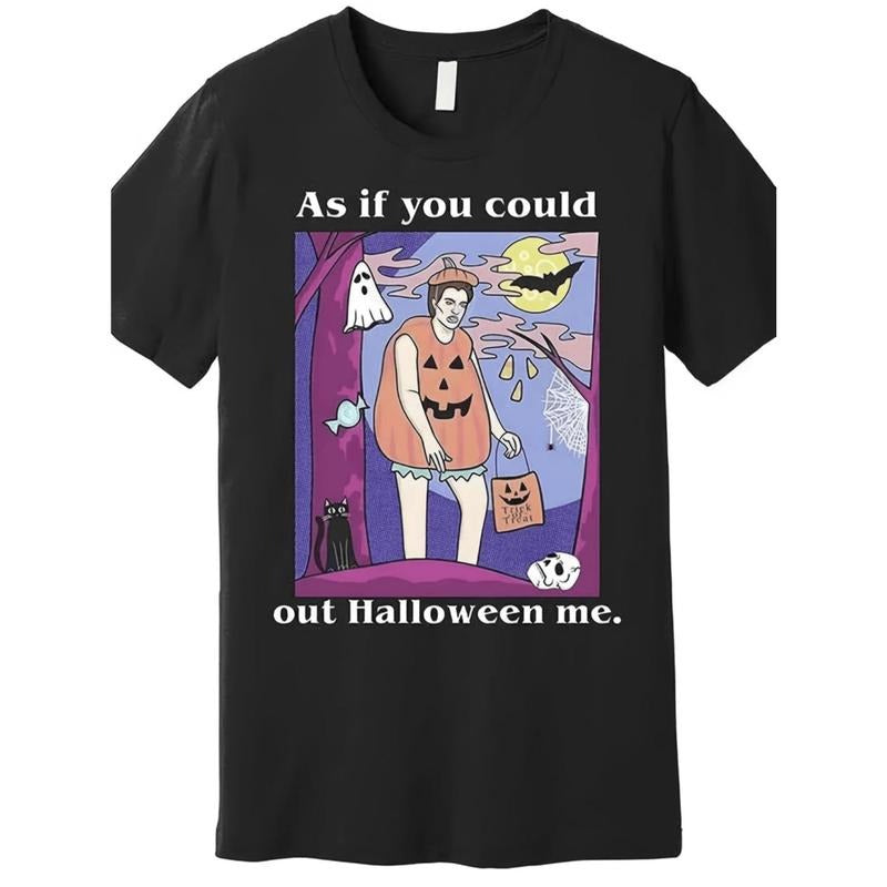 Humorous Halloween T-Shirt for Men Featuring Spooky Graphics and Soft Breathable Cotton Ideal for Costume Parties and...