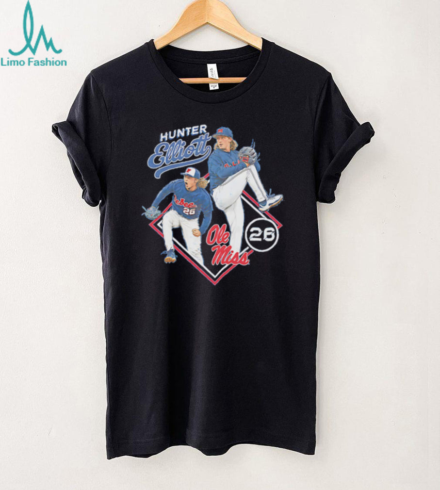 Hunter Elliott Ole Miss Baseball Star T Shirt