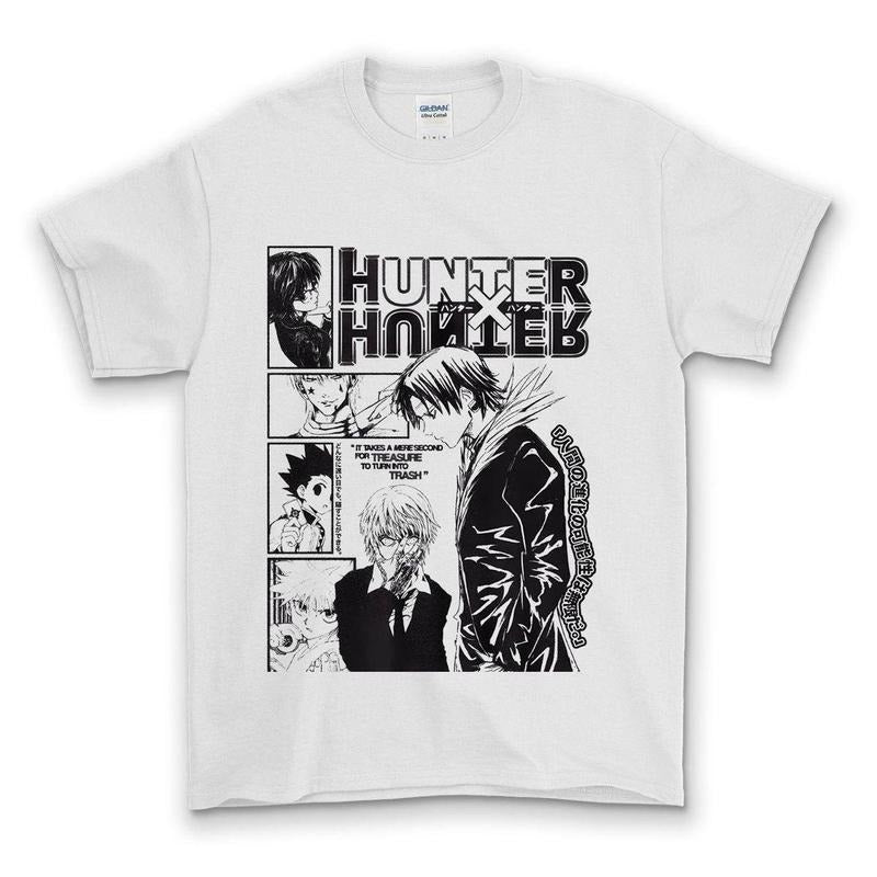 Hunter x Hunter Anime T-Shirt: Kurapika, Hisoka & Gon Manga Panel Style Hoodie, Sweatshirt | PodTeesHub.com