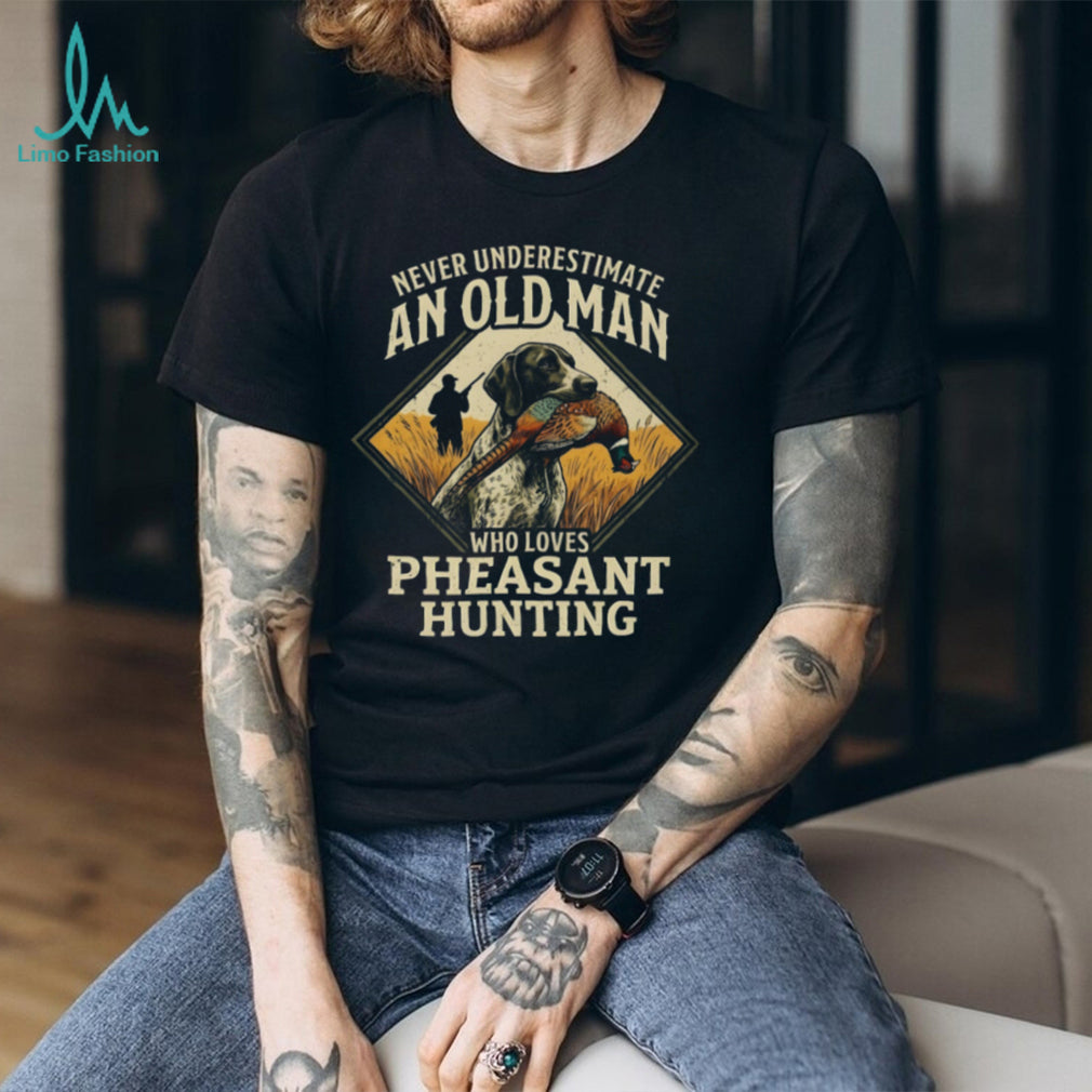 Hunting Dog Pheasant Hunter Old Man Outdoor Shirt