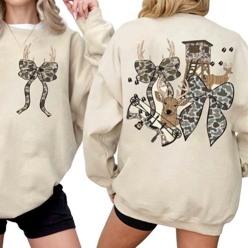 Hunting Season Sweatshirt, Fall Outfit, Hunt Tee, Bow Hoodie, Coquette Shirt, Camo Shirt, Deer Hunting Shirt, Doe Tee,...