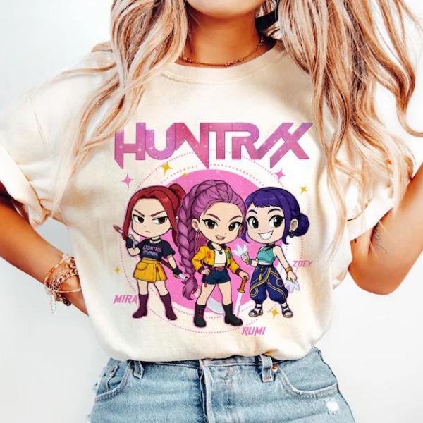 Huntrix Demon Hunters Shirt, First Day of Kindergarten T-Shirt, Back to School Outfit Hoodie, Sweatshirt | PodTeesHub.com