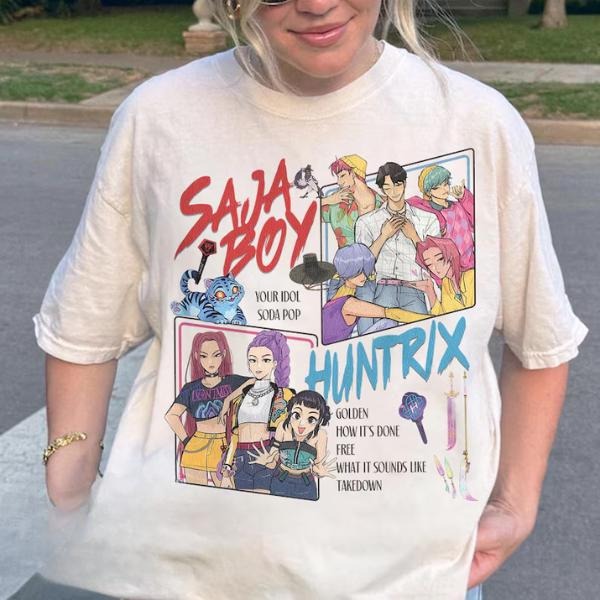 Huntrix Demon Hunters Shirt, Huntrix Girls,Saja Boy, Mira Rumi Joey Demon Hunter Merch, Gift For Kpop Fan Hoodie, Sweatshirt