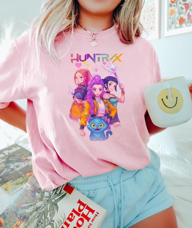 Huntrix Kpop Demon Hunters Shirt, Huntrix Girls TShirt, Mira Rumi Joey Shirt, Demon Hunters Tee, Gift For Kpop Fan...