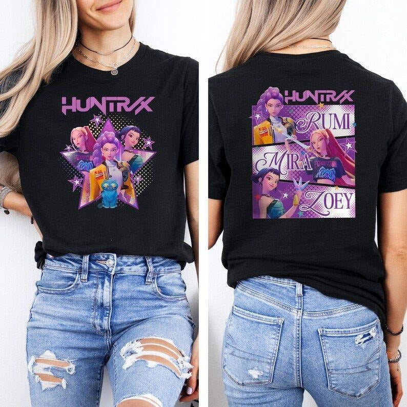 Huntrix t Shirt, Demon Hunters Sweatshirt, Huntrix Girls T Shirt, Mira Rumi Joey Shirt, Demon Hunter Merch, Gift For Kpop...