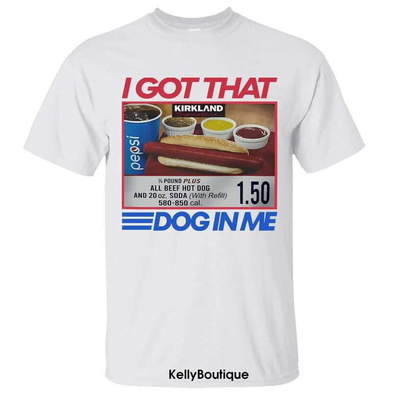 I Got That Dog In Me Combo Hot Dog 1.50 Funny 4th Of July T-Shirt, Independence Day Patriotic Front Design Unisex Cotton...