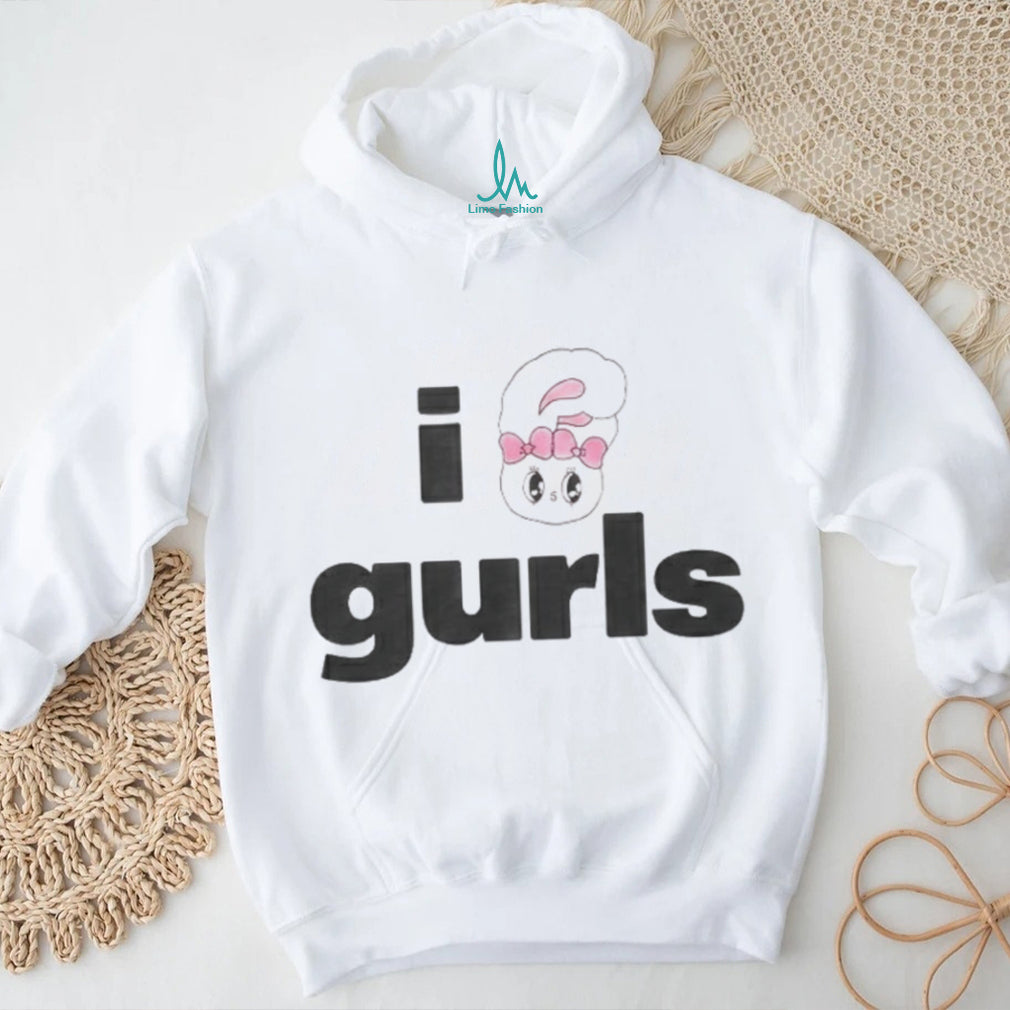 I Heart Gurls Pink Bunny Y2K Aesthetic Graphic T Shirt