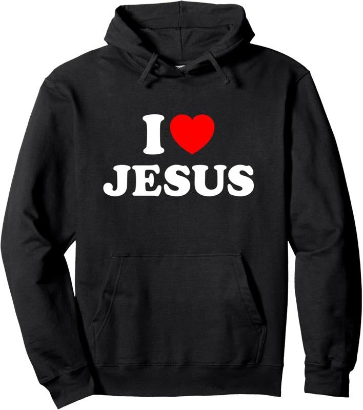 I Love Jesus Heart Pullover Hoodie - Sweatshirt- Tshirt, Jesus Lover Sweatshirt, Trust Jesus Shirt, Christian Sweater...