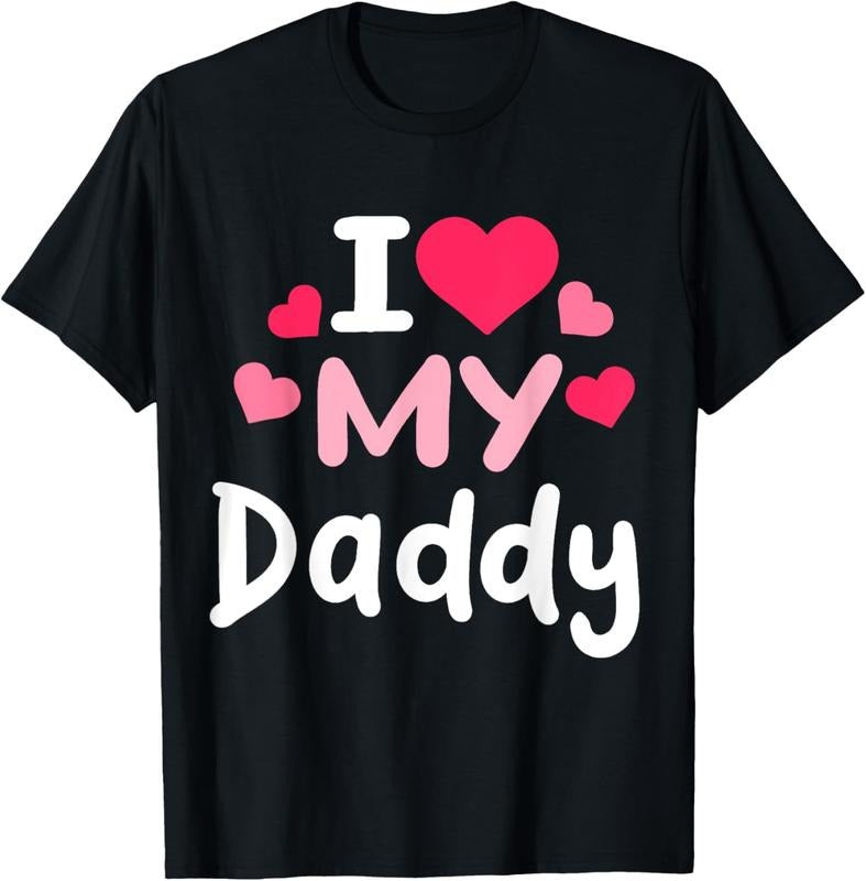 I Love My Daddy Awesome Heart Dad Father's Day Cool Kids T-Shirt Hoodie, Sweatshirt | PodTeesHub.com