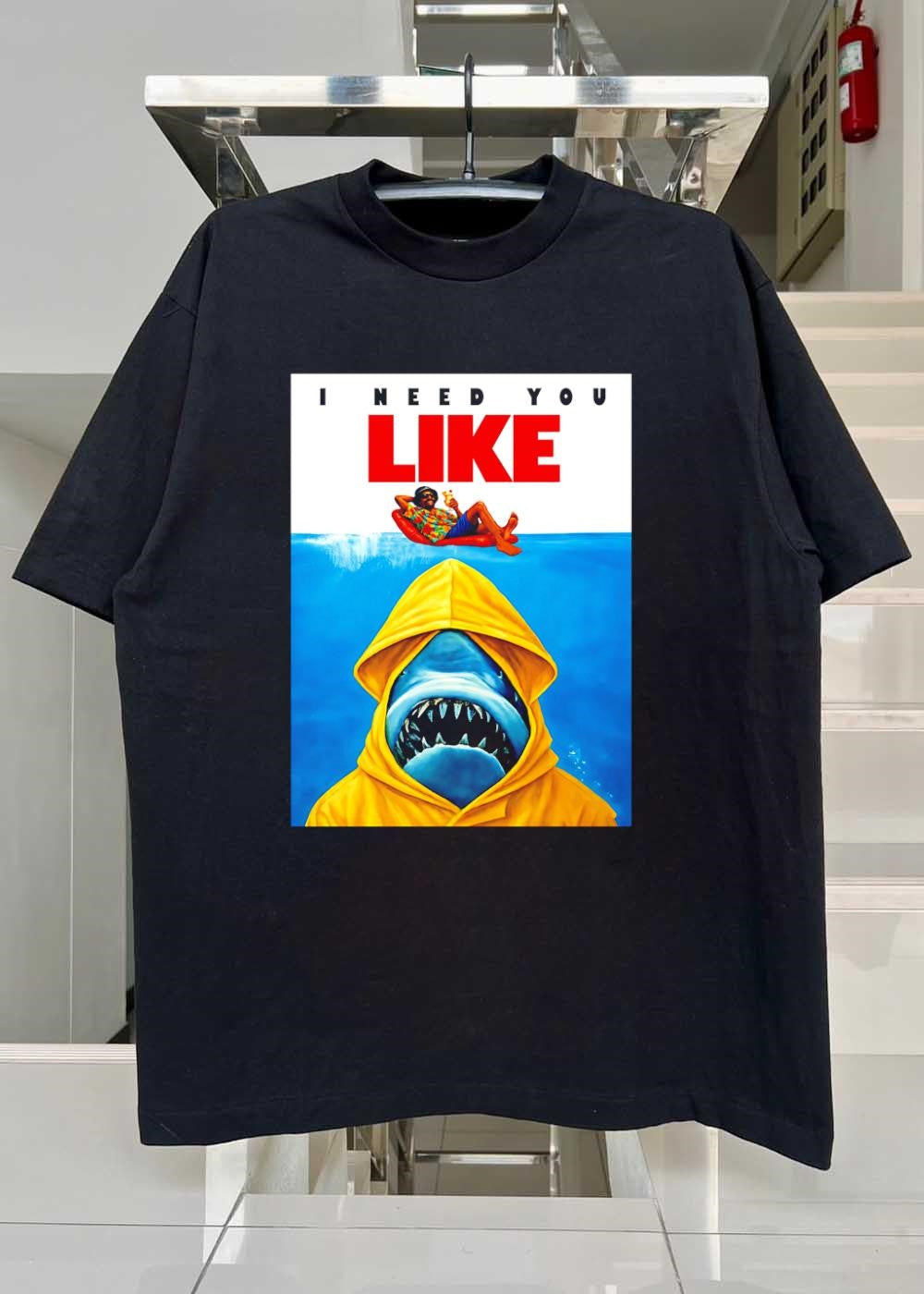 I Need You Like A Shark Wearing A Yellow Raincoat T-Shirt