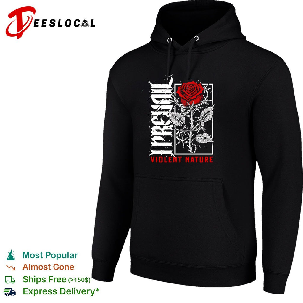 I Prevail Violent Nature rose barbed wire shirt