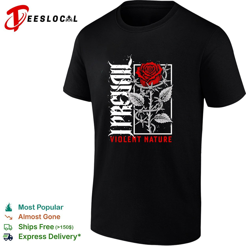 I Prevail Violent Nature rose barbed wire shirt