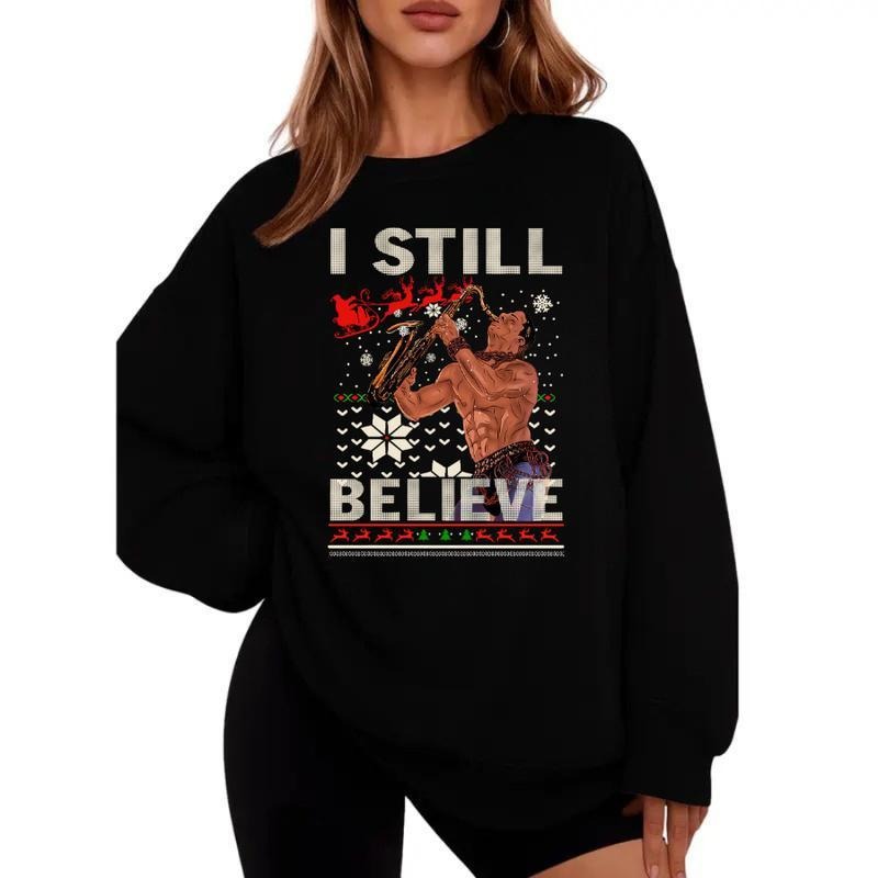 I Still Believe Christmas Hoodie, The Lost Boys Movie Sweatshirt, 80s Vampire Retro Holiday Sweatshirt, Funny Xmas Ugly...