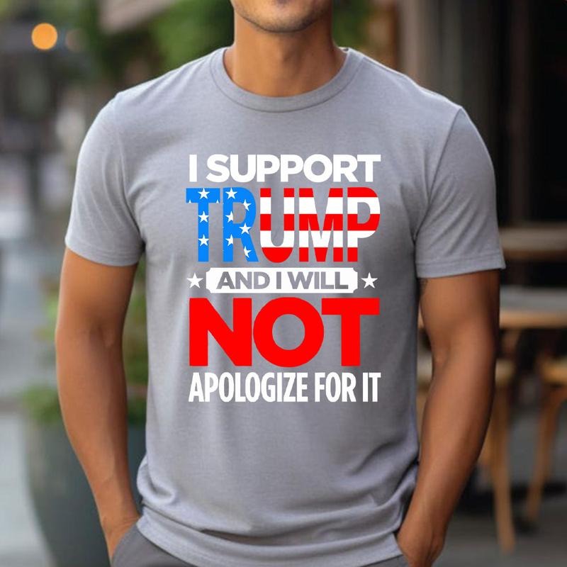 I Support Trump Shirt, Trump Supporters Shirts, Unisex Tee, Trending Graphic Tee style 02 Hoodie, Sweatshirt | PodTeesHub.com