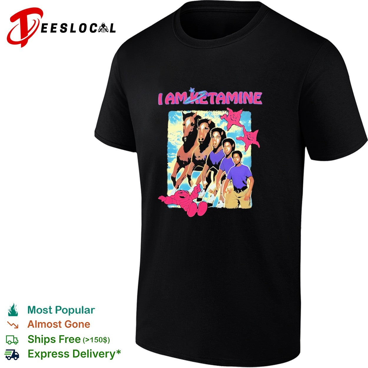 I am ketamine horse morph shirt