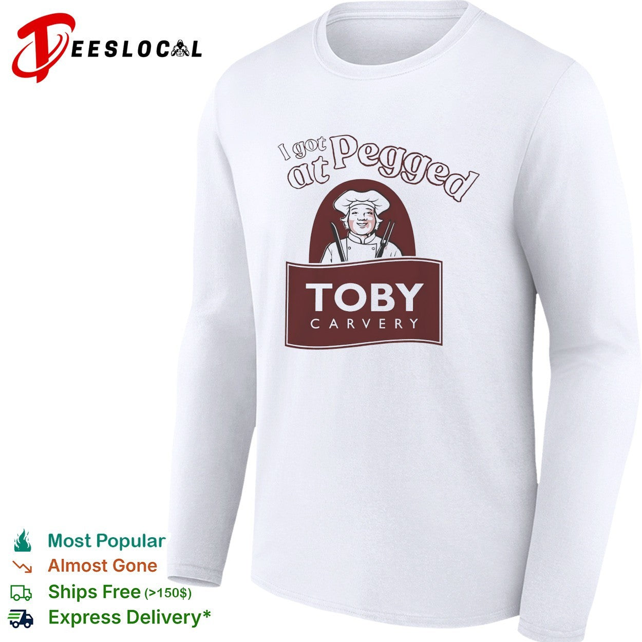 I got pegged at Toby Carvery chef mascot shirt