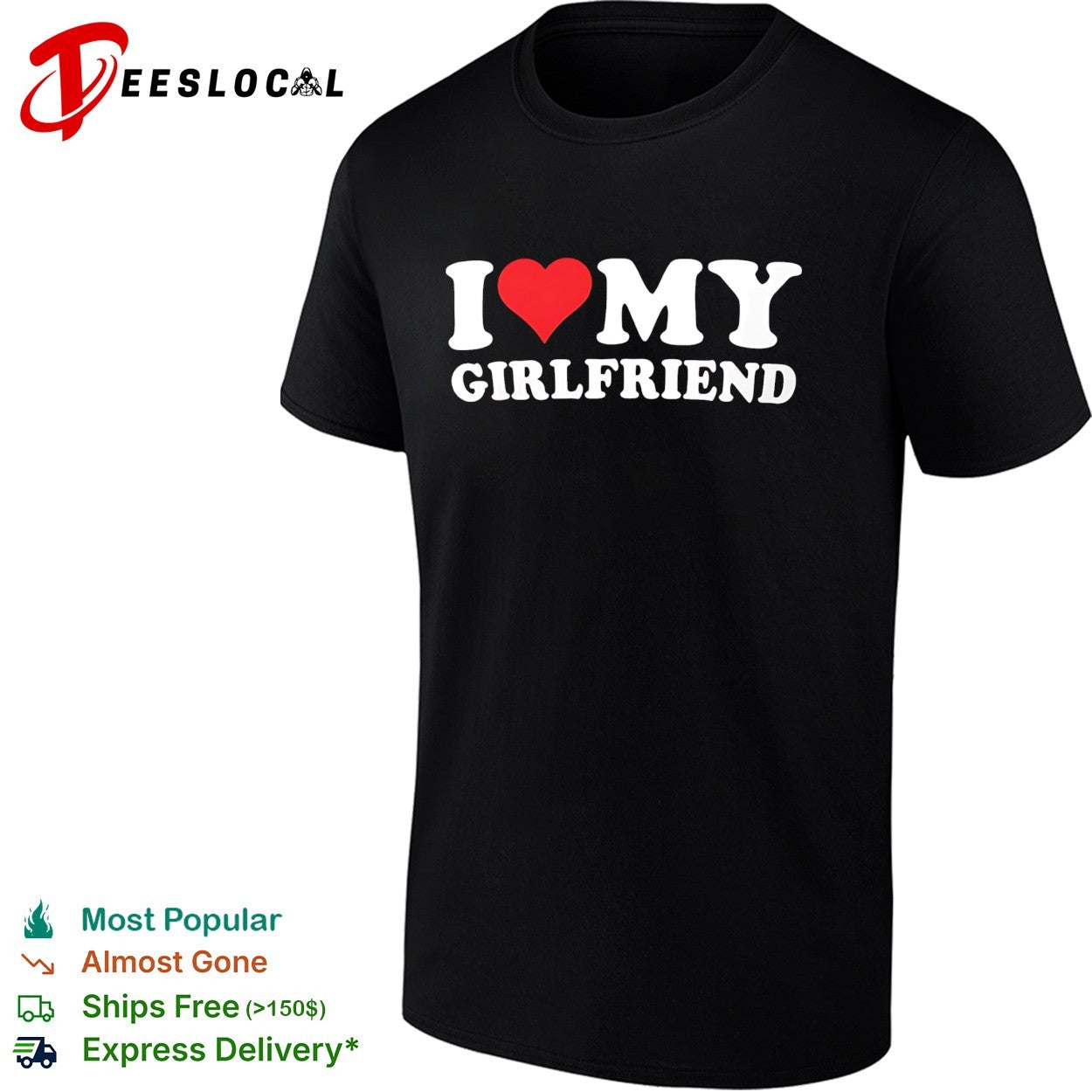 I love my girlfriend heart shirt