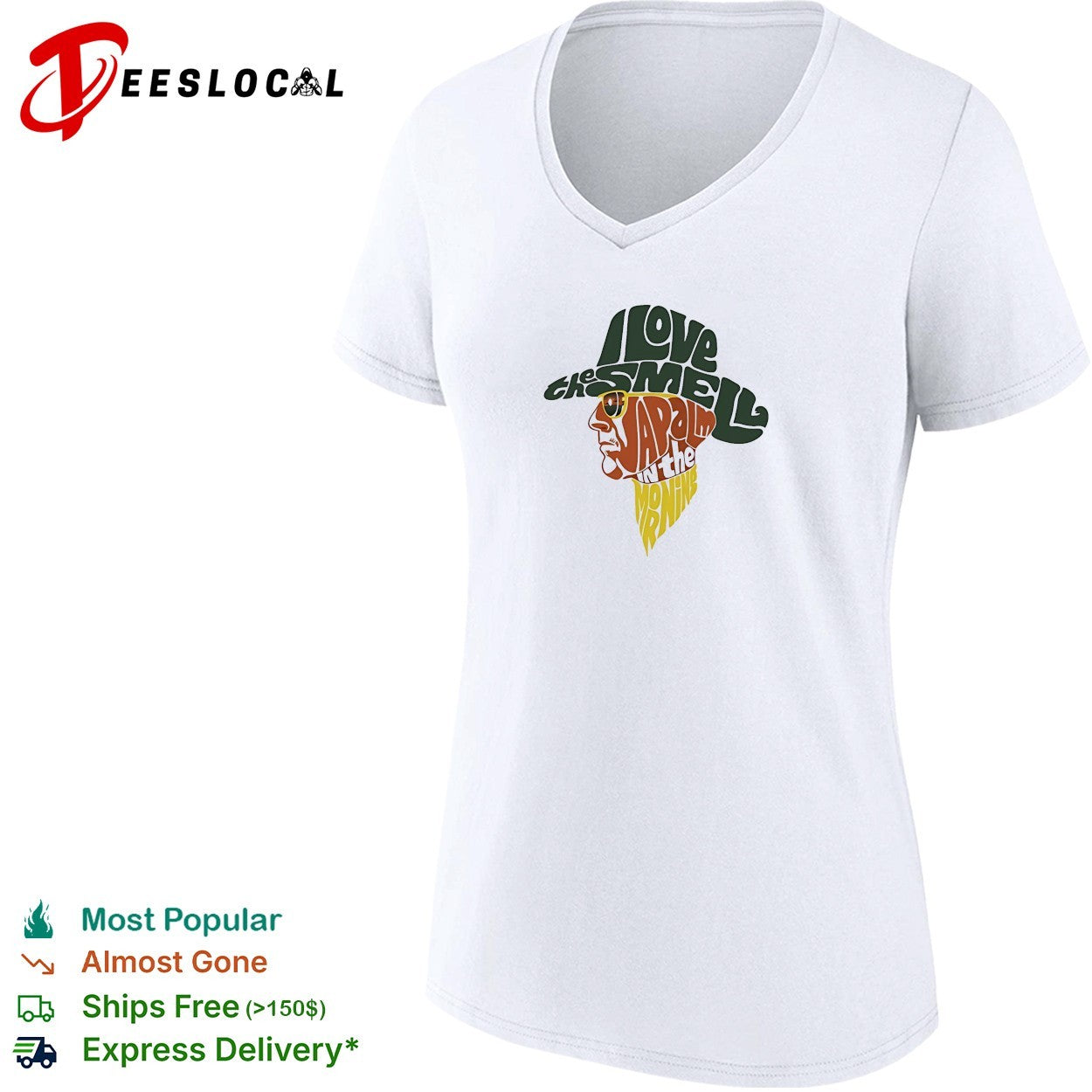 I love the Smell Napalm in the morning cowboy head shape shirt