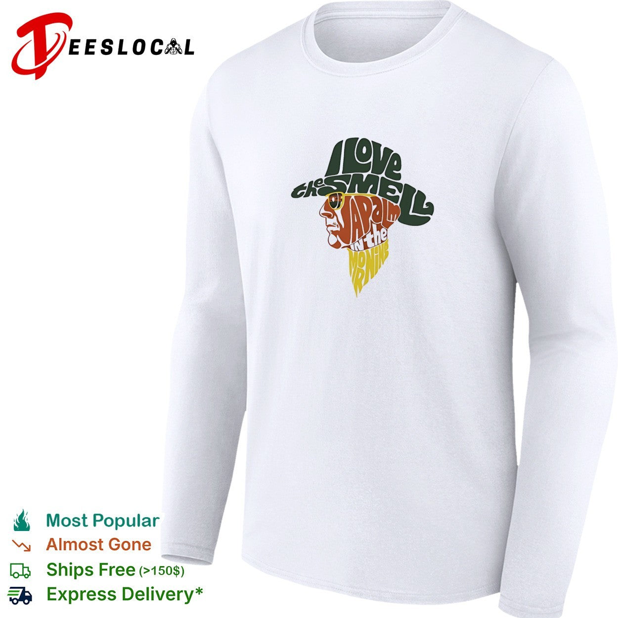 I love the Smell Napalm in the morning cowboy head shape shirt