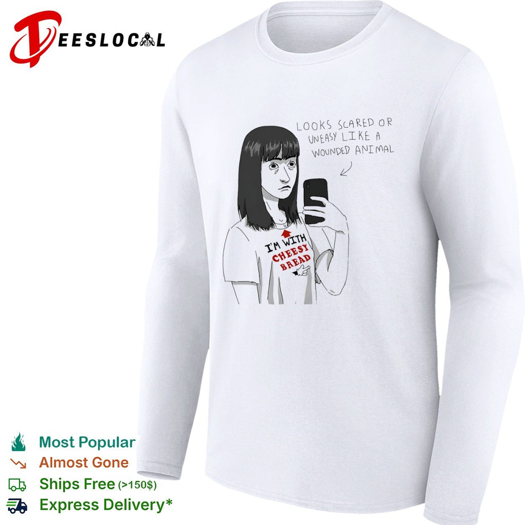 I m with Cheesy Bread parody Internet meme shirt