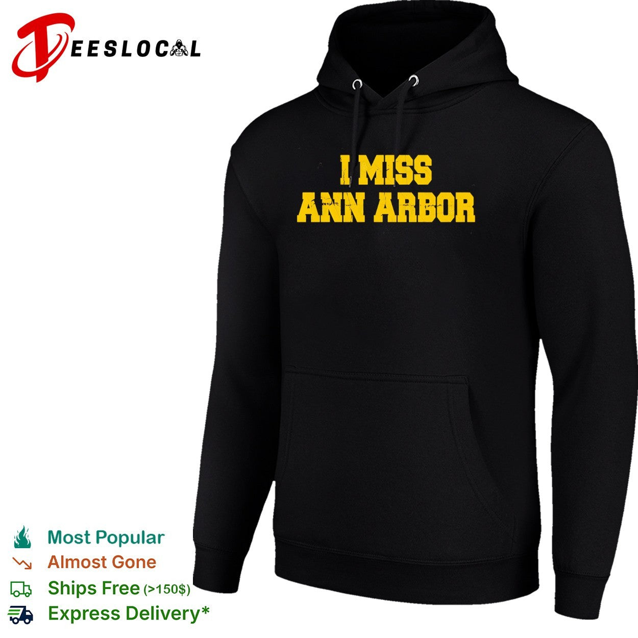 I miss Ann Arbor University of Michigan Wolverines football shirt