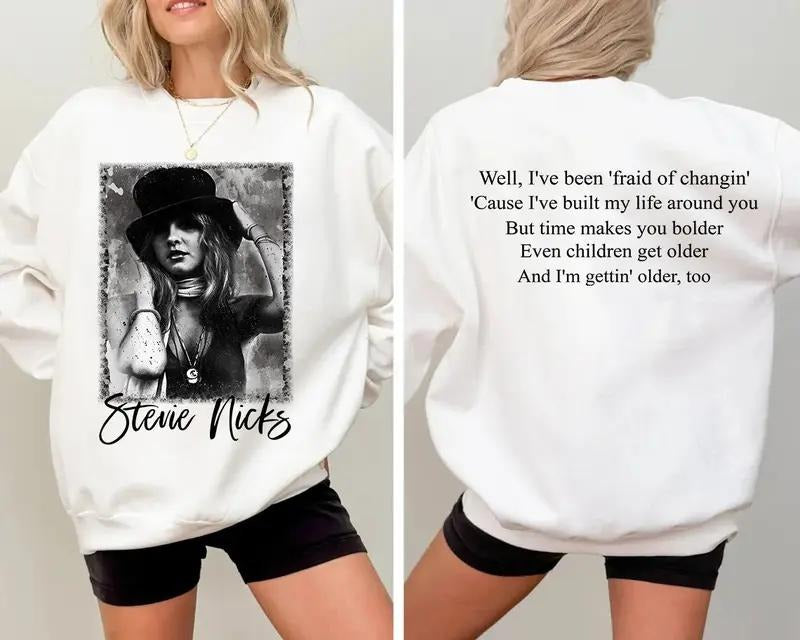 I've Been Afraid Of Changing Stevie Nicks Landslide Shirt , Double Side Classic Rock Fan Shirt, Perfect Gift for Music...