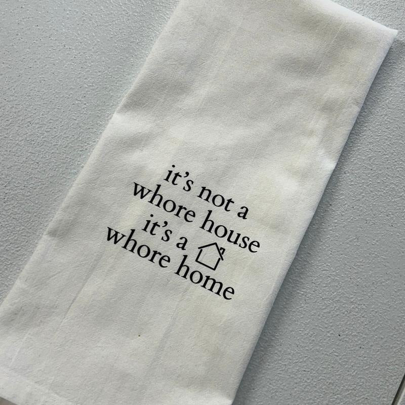 IT'S NOT A HOUSE IT'S A HOME Hand Towel for Men Kitchen & Bathroom Decorative Towel with Unique Slogan Design T-Shirts,...