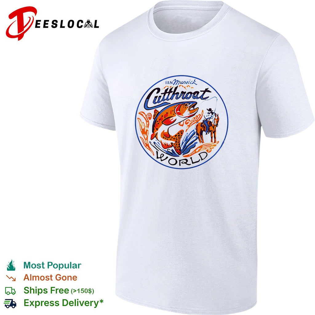 Ian Munsick Cutthroat World trout fishing cowboy badge shirt