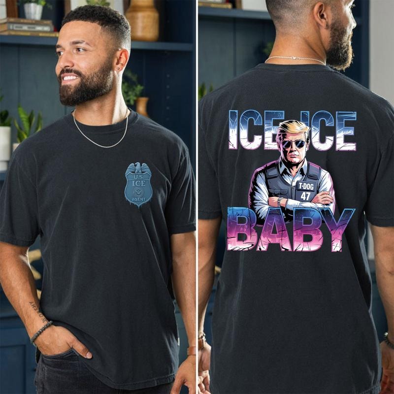 Ice Ice Baby Trump Shirt, Unisex Tee, Trending Graphic Tee style 08 Hoodie, Sweatshirt | PodTeesHub.com