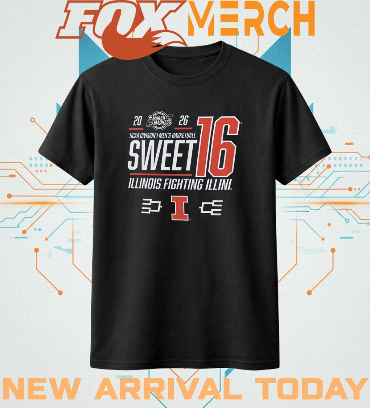 Illinois Fighting Illini 2026 NCAA March Madness Sweet 16 Bound Net shirt