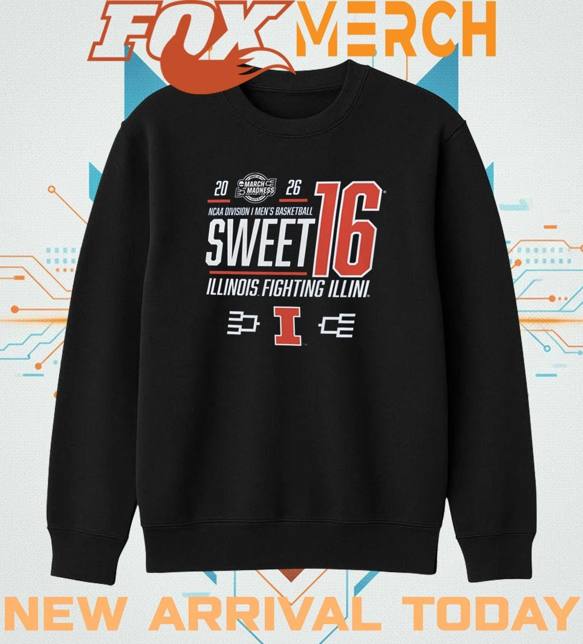 Illinois Fighting Illini 2026 NCAA March Madness Sweet 16 Bound Net shirt