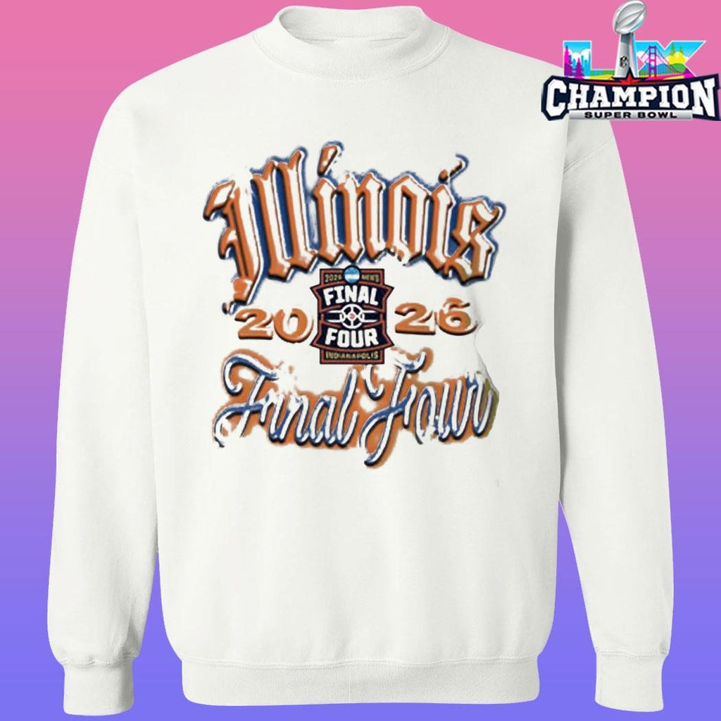 Illinois Fighting Illini 2026 Ncaa Men’s Basketball March Madness Final Four Airbrush Shirt