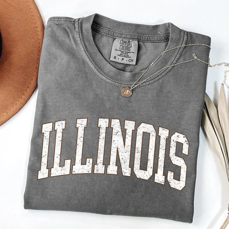 Illinois, Football, Sports, Game Day, Big Game, Touchdown, Tailgate Party, University, College, State Tshirt, Women's...