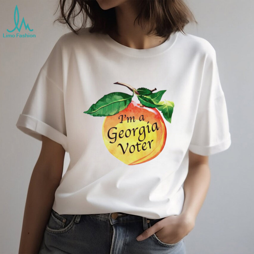 Im A Georgia Voter Watercolor Peach Election Pride T Shirt