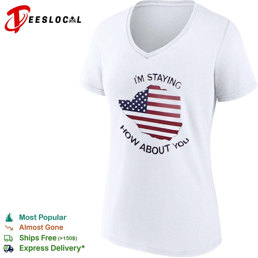 I’m staying how about you Zimbabwe map American flag shirt