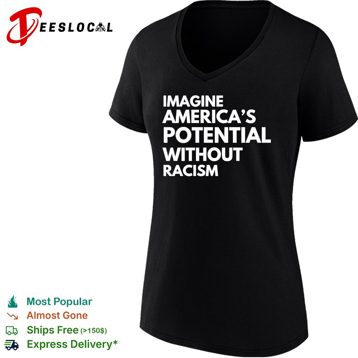 Imagine America’s potential without racism shirt