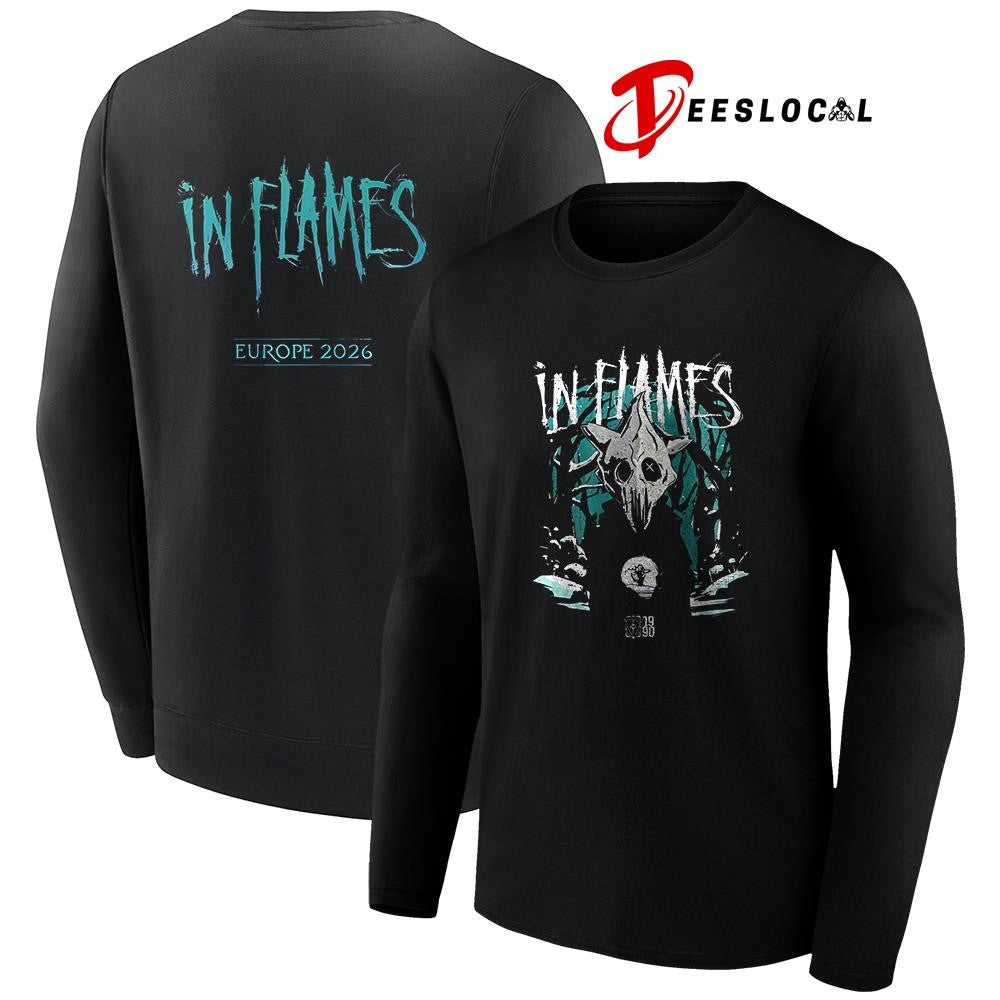 In Flames Europe tour 2026 shirt