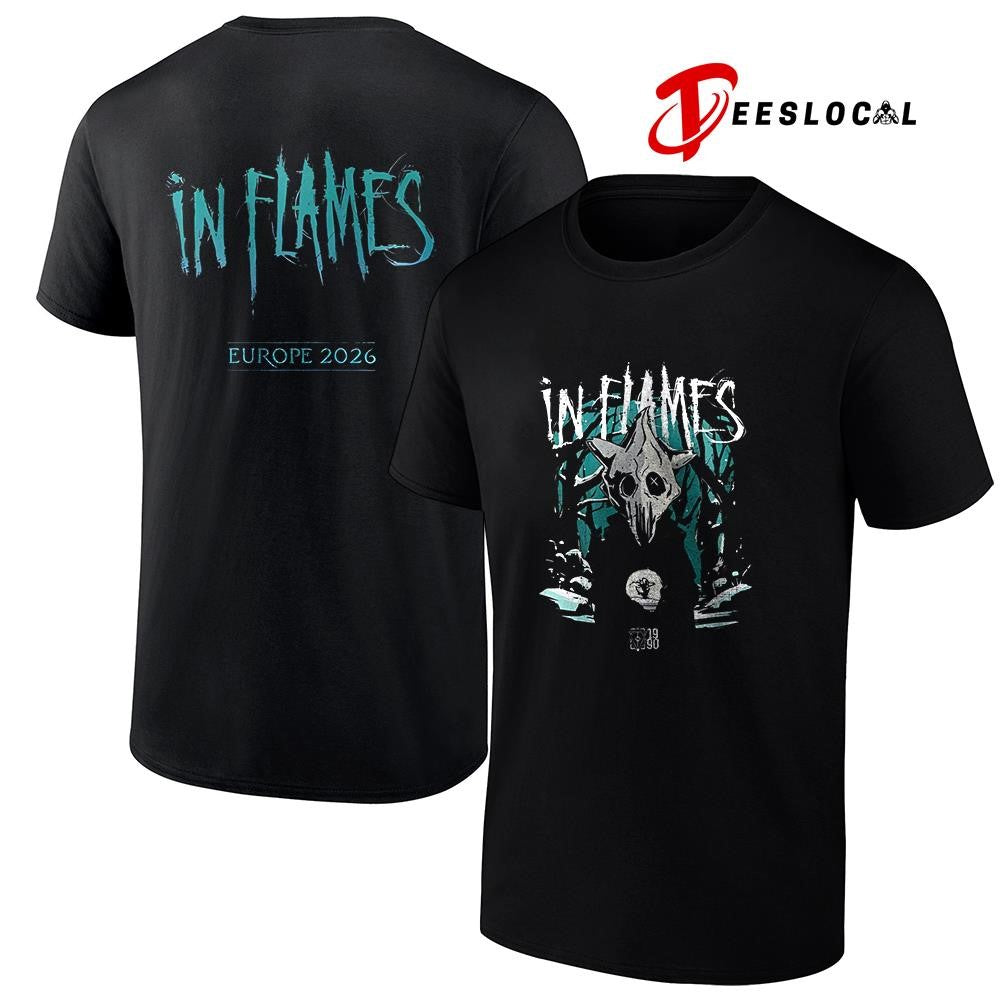 In Flames Europe tour 2026 shirt