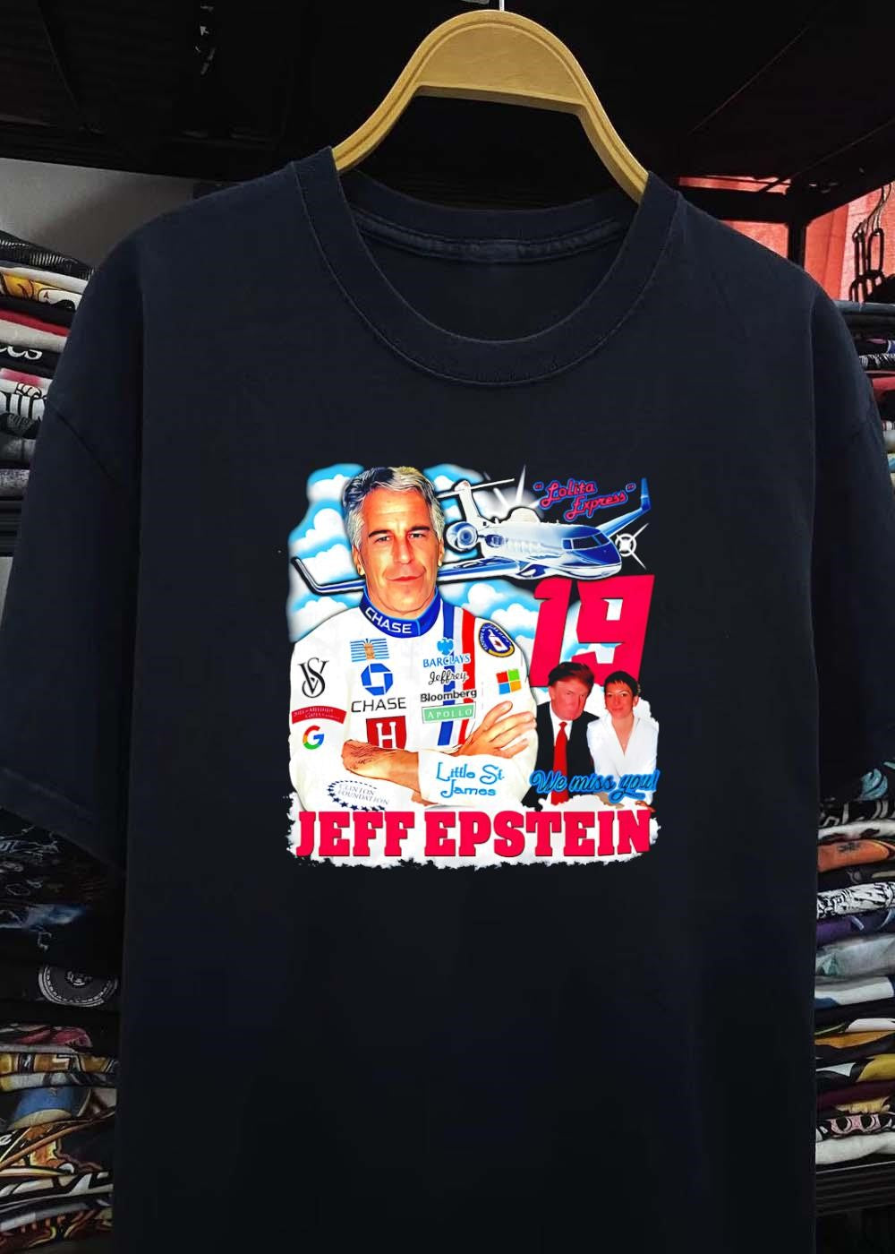 In Memory of the Lolita Express Chase Barclays Bloomberg Apollo Clinton Foundation shirt